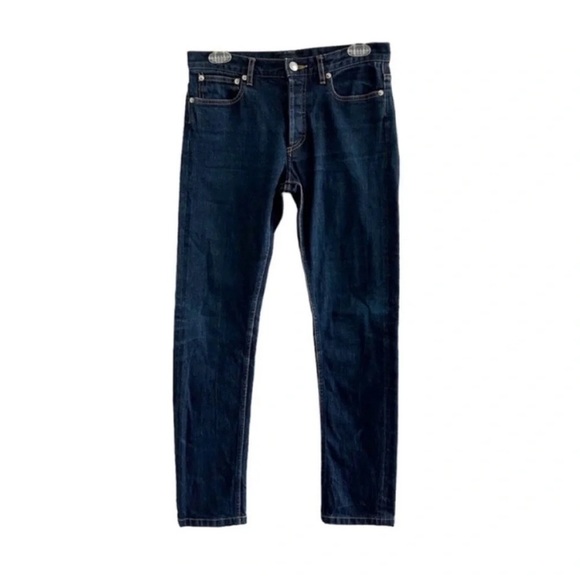 A.P.C. Mid Rise Dark Wash Skinny Jeans Button Fly Petit Standard - Picture 1 of 7